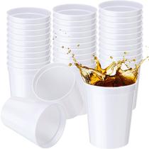Copos de estádio Yungyan, pacote de 36, 473 ml, plástico reutilizável, branco Copos de estádio Yungyan, pacote de 36, 473 ml, plástico reutilizável, branco
