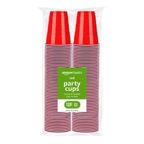 Copos de festa de plástico descartáveis Amazon Basics 530mL vermelhos x120 Copos de festa de plástico descartáveis Amazon Basics 530mL vermelhos x120
