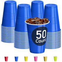 Copos de festa DecorRack 50 unidades azuis 473 ml de plástico sem BPA