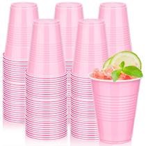 Copos de festa descartáveis tchrules 16 onças de plástico rosa x100 Copos de festa descartáveis tchrules 16 onças de plástico rosa x100
