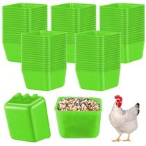 Copos de gaiola, copos para alimentação de frango, água suspensa para alimentos para pássaros, 480 ml