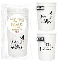 Copos de Halloween Drink Up Witches Your Dream Party Shop, conjunto 12 de 470 ml