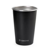 Copos De Inox Preto 500ml 3 Unidades Termopro