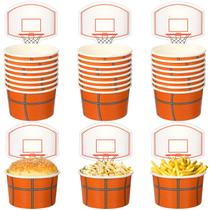 Copos de lanche de basquete Sunnyray 24 conjuntos com cartões de 250 ml Copos de lanche de basquete Sunnyray 24 conjuntos com cartões de 250 ml