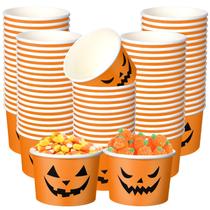 Copos de lanche de Halloween Nuanchu, pacote com 100 unidades descartáveis de 270 ml