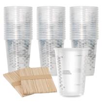 Copos de medição descartáveis graduados de plástico transparente 100mL XUXU Copos de medição descartáveis graduados de plástico transparente 100mL XUXU