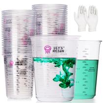 Copos de Mistura de Resina LET'S RESIN - 1000ml (50 Unidades) com Luvas