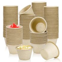 Copos de molho descartáveis LeonBach, pacote 150, 120 ml de fibra natural Copos de molho descartáveis LeonBach, pacote 150, 120 ml de fibra natural