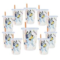 Copos de palha para crianças The First Years Bluey Take & Toss 300 ml, 10 unidades