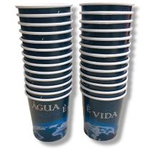Copos De Papel Água É Vida 120ml Biodegradável - Kit c/ 50 Unid