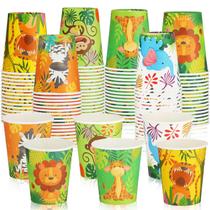 Copos de papel Amyhill 9 onças/270 ml para crianças com impressão de animais x100