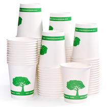 Copos de papel compostáveis Vplus 240mL (8oz) para bebidas quentes, pacote com 400