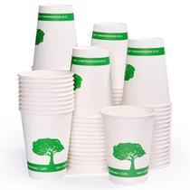 Copos de papel compostáveis Vplus 350ml (12oz) Pacote de 270