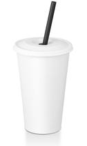 Copos de papel descartáveis KTOB 473mL 50 conjuntos com tampas e canudos Copos de papel descartáveis KTOB 473mL 50 conjuntos com tampas e canudos