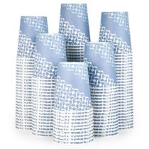 Copos de papel descartáveis MUCHII 240 ml 300 unidades, 8 onças, padrão azul