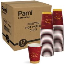 Copos de papel descartáveis para café quente PAMI 350mL (pacote com 50)