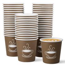 Copos de papel descartáveis TV TOPVALUE, pacote de 4 onças com 600 marrons