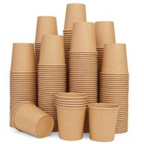 Copos de papel descartáveis Vumdua 300 unidades de papel kraft de 180 ml