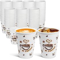 Copos de papel Ginkgo 200 unidades, 350 ml, bebidas quentes descartáveis de 12 onças