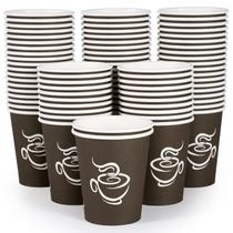 Copos de papel LITOPAK 400, pacote de 240 ml, café quente descartável marrom