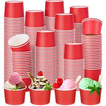 Copos de papel para sorvete Nuenen 300 unidades, 240 mL, descartáveis, vermelhos Copos de papel para sorvete Nuenen 300 unidades, 240 mL, descartáveis, vermelhos