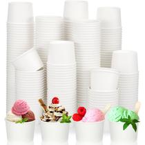 Copos de papel para sorvete Nuenen 300mL descartáveis brancos 300 unidades Copos de papel para sorvete Nuenen 300mL descartáveis brancos 300 unidades