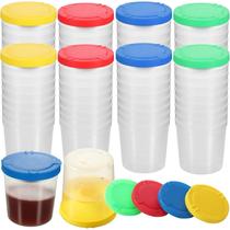 Copos de pintura Zonon, 50 unidades, 180 ml, sem derramamento, com tampas abertas Copos de pintura Zonon, 50 unidades, 180 ml, sem derramamento, com tampas abertas