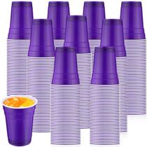 Copos de plástico Bokon Halloween Purple, pacote de 480 ml (16 onças) x 200 Copos de plástico Bokon Halloween Purple, pacote de 480 ml (16 onças) x 200