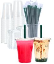 Copos de plástico Cappatua 500mL com tampas e canudos (25 conjuntos) Copos de plástico Cappatua 500mL com tampas e canudos (25 conjuntos)
