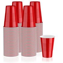 Copos de plástico descartáveis Lilymicky 16 oz (480 mL) Red, pacote 240 Copos de plástico descartáveis Lilymicky 16 oz (480 mL) Red, pacote 240
