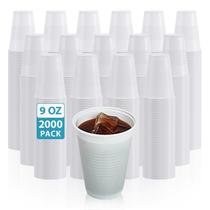 Copos de plástico descartáveis Lilymicky 2000 250mL brancos 9oz