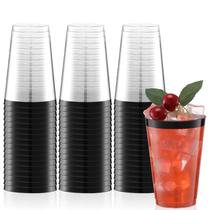 Copos de plástico descartáveis Norme 14 onças (400 mL) 50 unidades transparentes