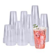 Copos de plástico descartáveis, pacote RACETOP 500, copos transparentes de 270 ml