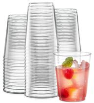 Copos de plástico descartáveis PLASTICPRO (Transparente, 300mL) x50