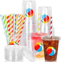 Copos de plástico descartáveis Whaline Beach Ball 350 ml (50 unidades)