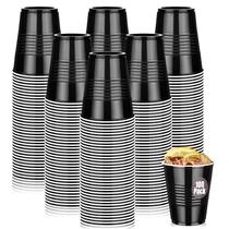 Copos de plástico Dualshine 12 onças/350 ml pretos, pacote com 100 para festa Copos de plástico Dualshine 12 onças/350 ml pretos, pacote com 100 para festa