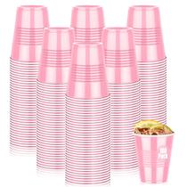 Copos de plástico Dualshine 12 onças (350 ml) rosa, pacote com 100 unidades para festa Copos de plástico Dualshine 12 onças (350 ml) rosa, pacote com 100 unidades para festa