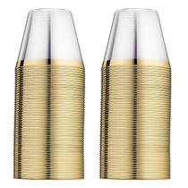 Copos de plástico EASERCY 100 270mL Gold Old Fashioned Copos x100