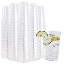 Copos de plástico FOCUSLINE 12 onças transparentes (pacote com 200) para festa Copos de plástico FOCUSLINE 12 onças transparentes (pacote com 200) para festa