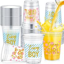 Copos de plástico Gender Reveal Party Fuyoooo 16 onças (48 unidades)