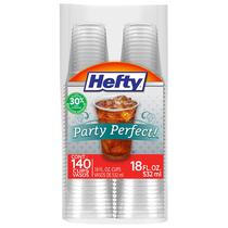 Copos de plástico Hefty Party Perfect, 18 onças, 140 unidades, transparentes