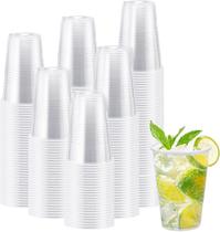 Copos de plástico Lamosi, pacote 300, 350 ml, descartáveis transparentes, 12 onças