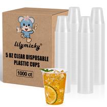 Copos de plástico Lilymicky de 5 onças (150 mL) transparentes descartáveis x1000