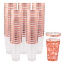 Copos de plástico LIYH Rose Gold 480 ml (100 unidades) para festa de casamento Copos de plástico LIYH Rose Gold 480 ml (100 unidades) para festa de casamento