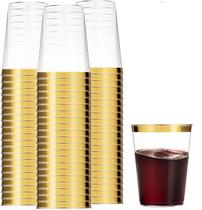 Copos de plástico Munfix 100 Gold 400ml Clear Tumblers Wedding