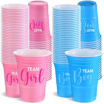 Copos de plástico Norme Gender Reveal Team Boy Team Girl 16 onças x 120