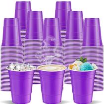 Copos de plástico para beber cssopenss 120 unidades 470 ml roxos para festa Copos de plástico para beber cssopenss 120 unidades 470 ml roxos para festa