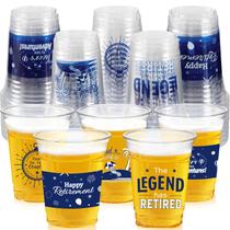 Copos de plástico para beber Cuploov Retirement Party 50 unidades 500 ml