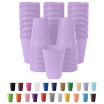 Copos de plástico Party Solids Exquisite Lavender 350 ml, pacote com 50