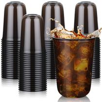 Copos de plástico pretos KesaPlan, 50 unidades, 470 ml, descartáveis Copos de plástico pretos KesaPlan, 50 unidades, 470 ml, descartáveis